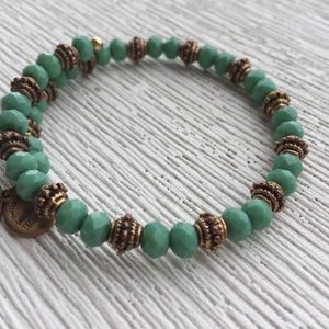 Turquoise and gold retired ALEX AND ANI wrap